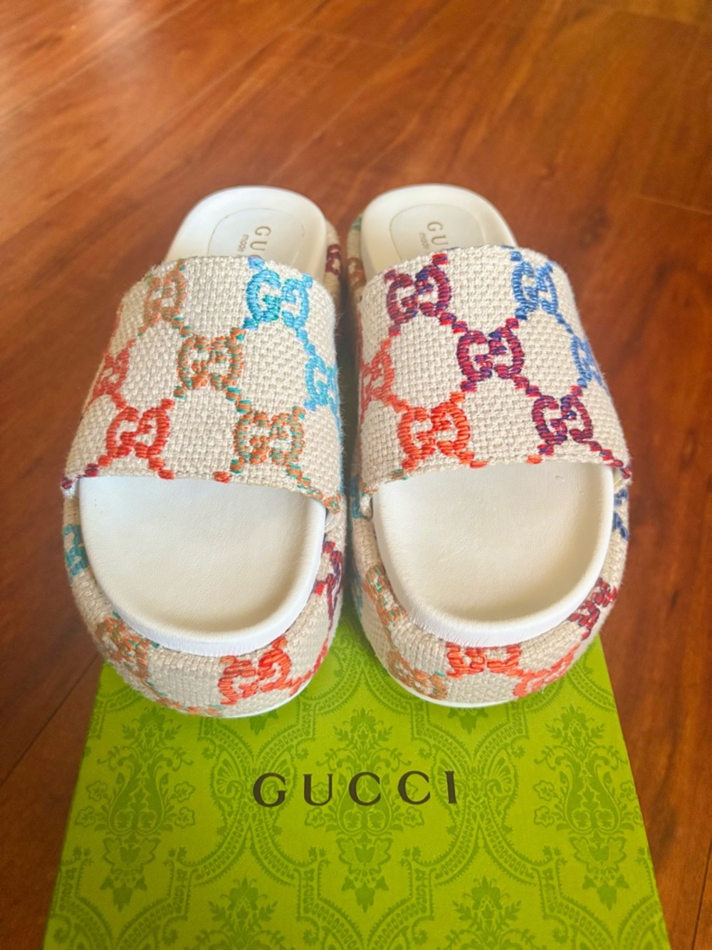 Gucci platform Slide Sandals -Multicolor